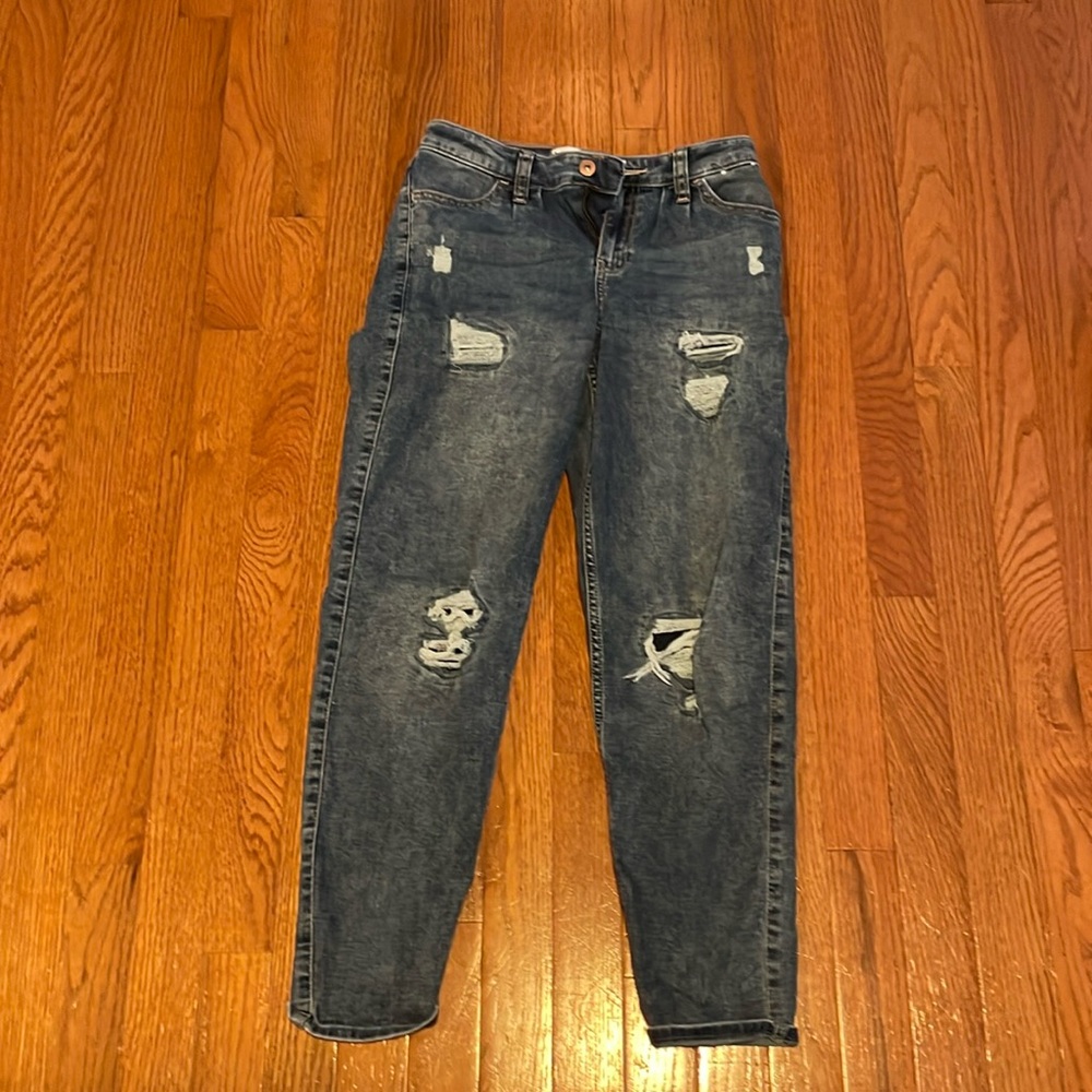 abercrombie kids high rise mini-mom jeans